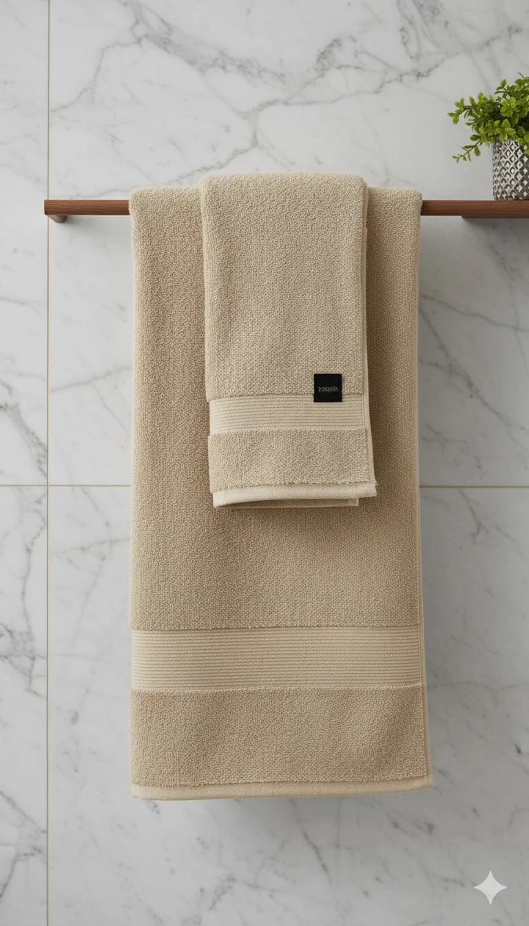 1 PC Bath Towel-L/Brown - Image 2