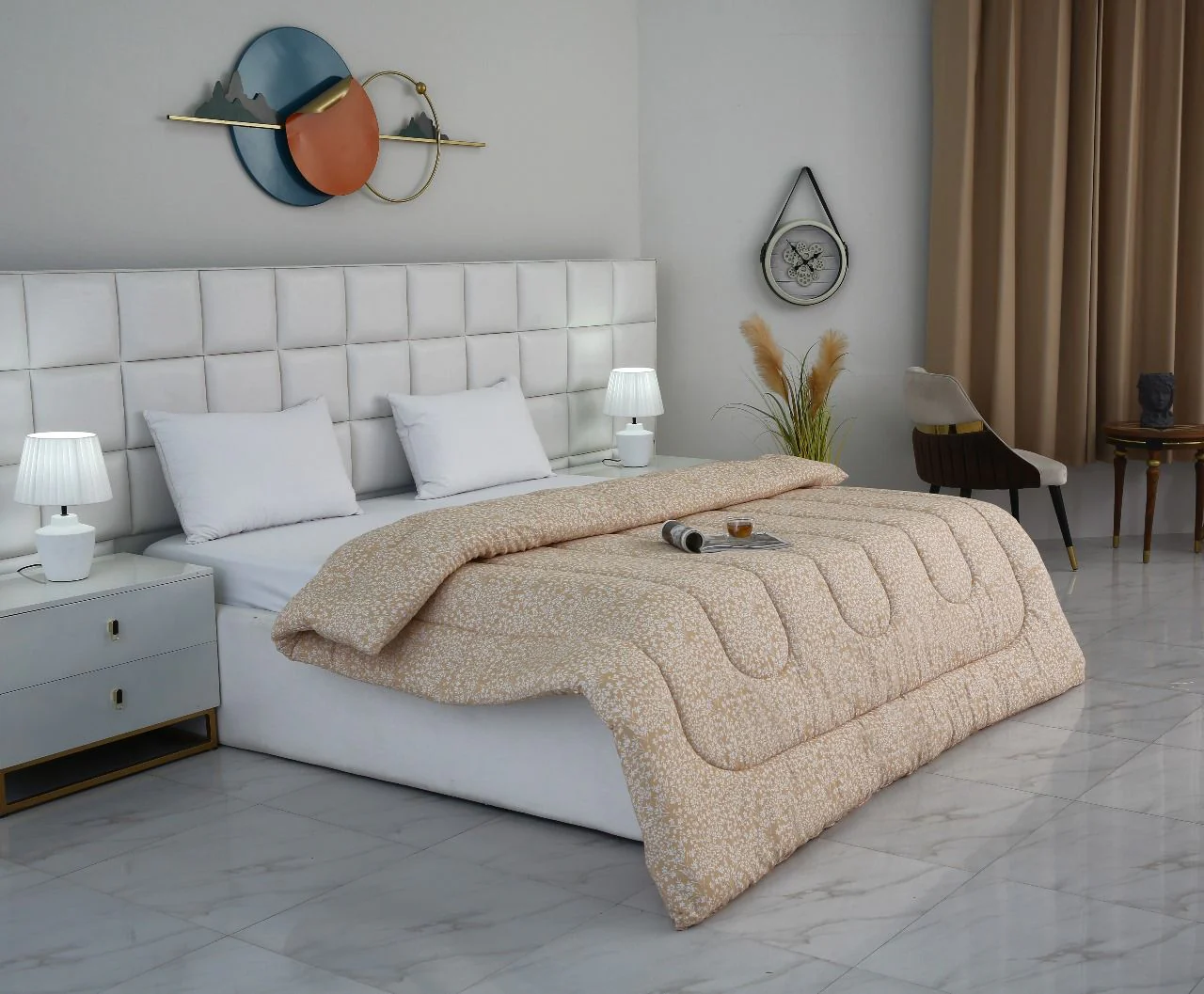 1 PC Single Razai-Beige Bloom - Image 3