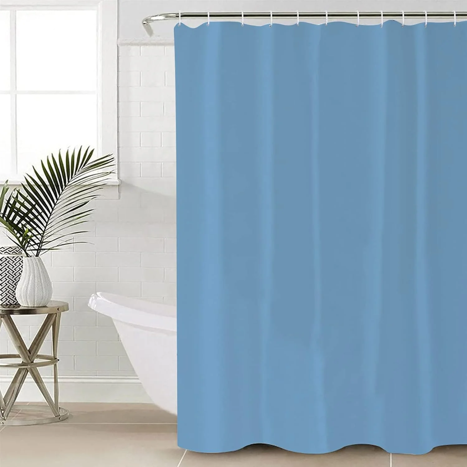 1 PC Waterproof Shower Curtain-Blue - Image 6