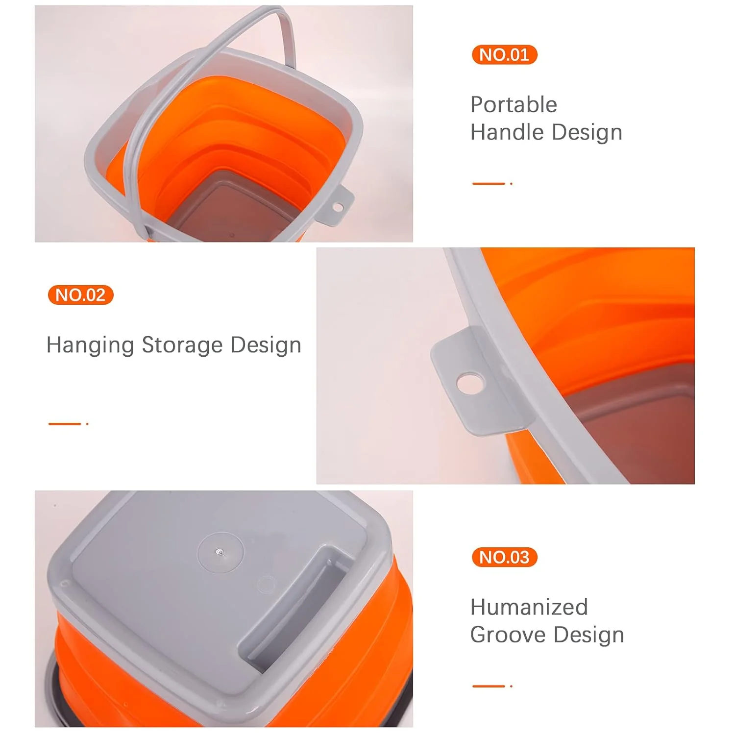 10L Collapsible Water Bucket-SA2411-60(Slush) - Image 2