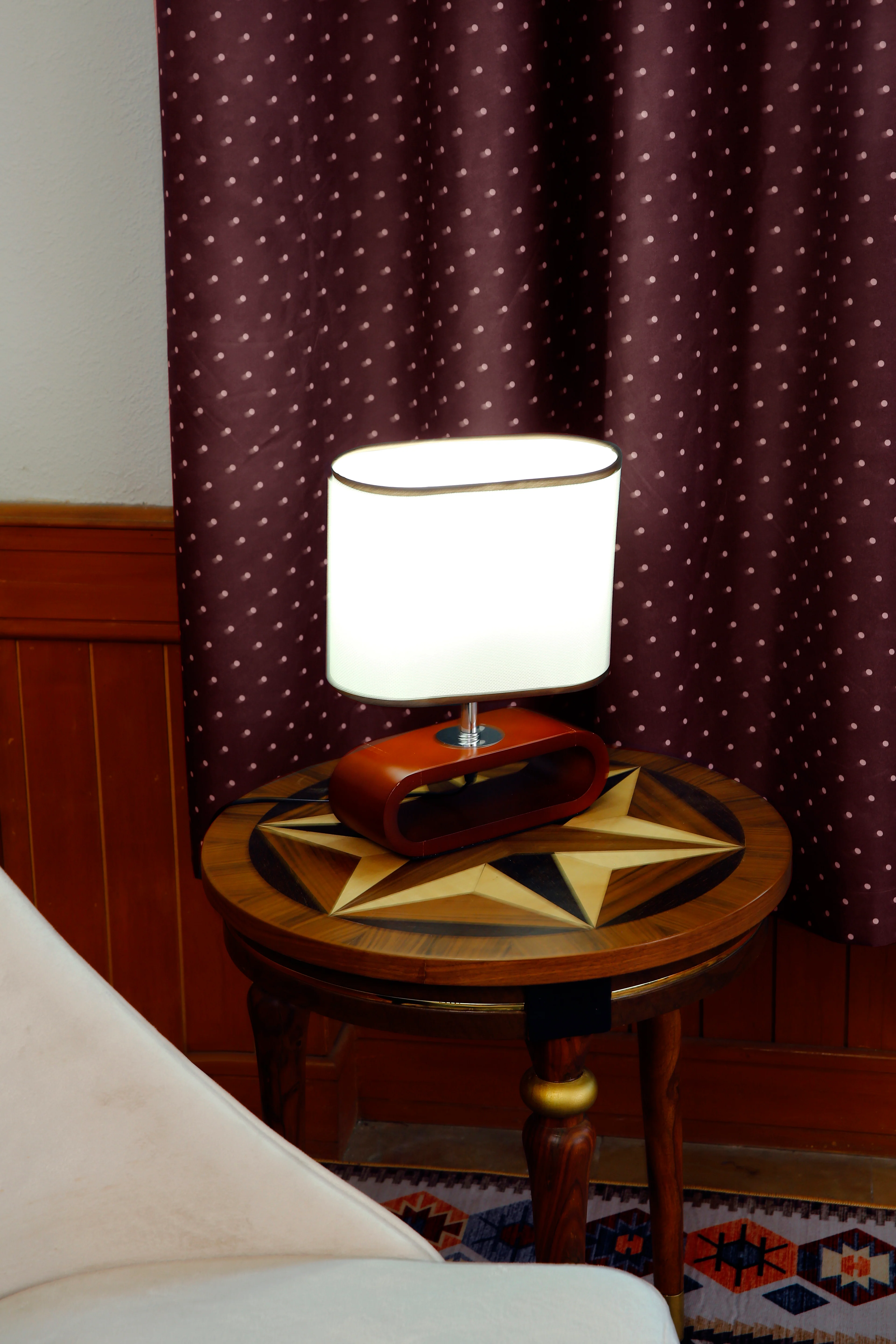 2 PCs Blackout Room Curtains-Plum Polka - Image 2