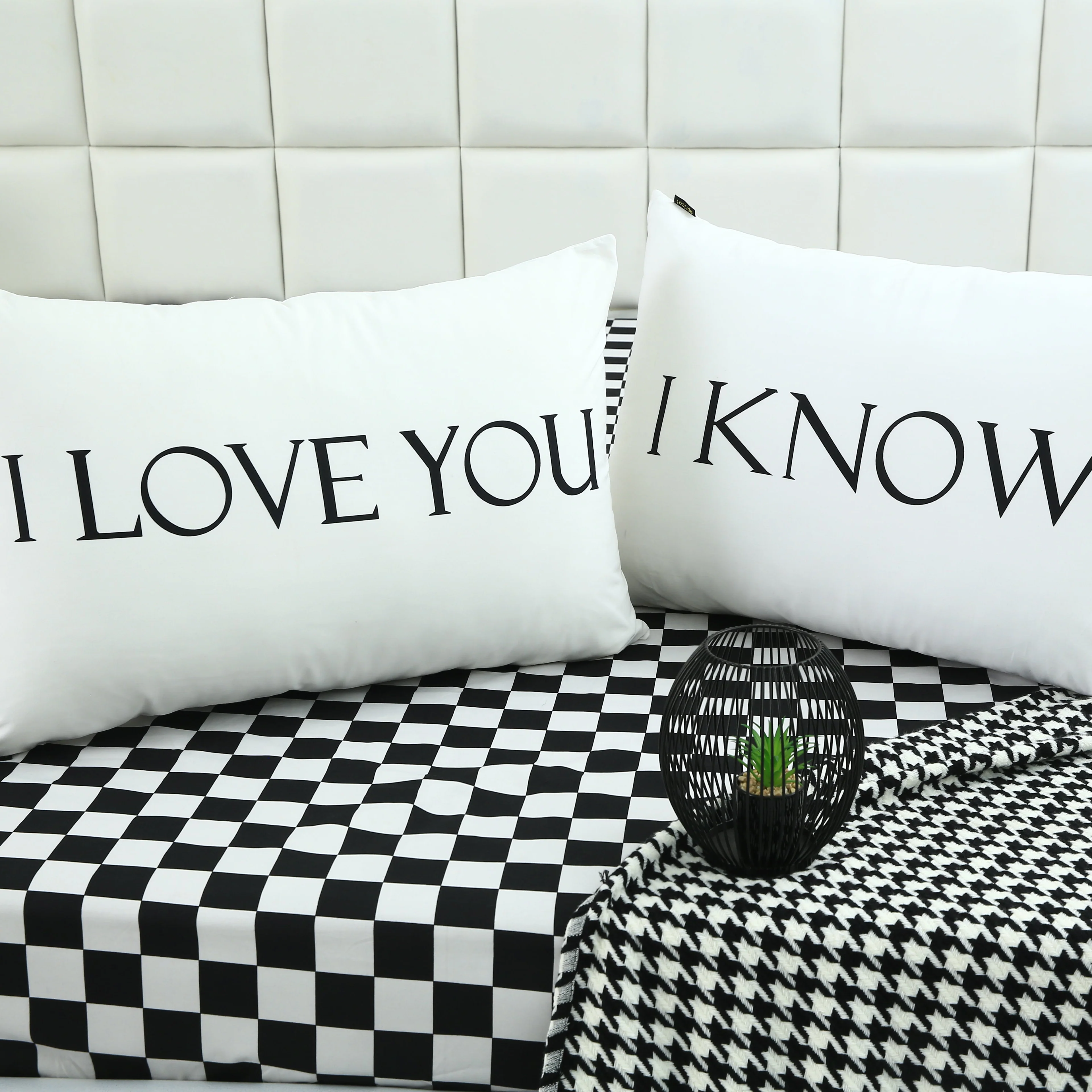 2 PCs Digital Printed Couple Pillow-LOVE