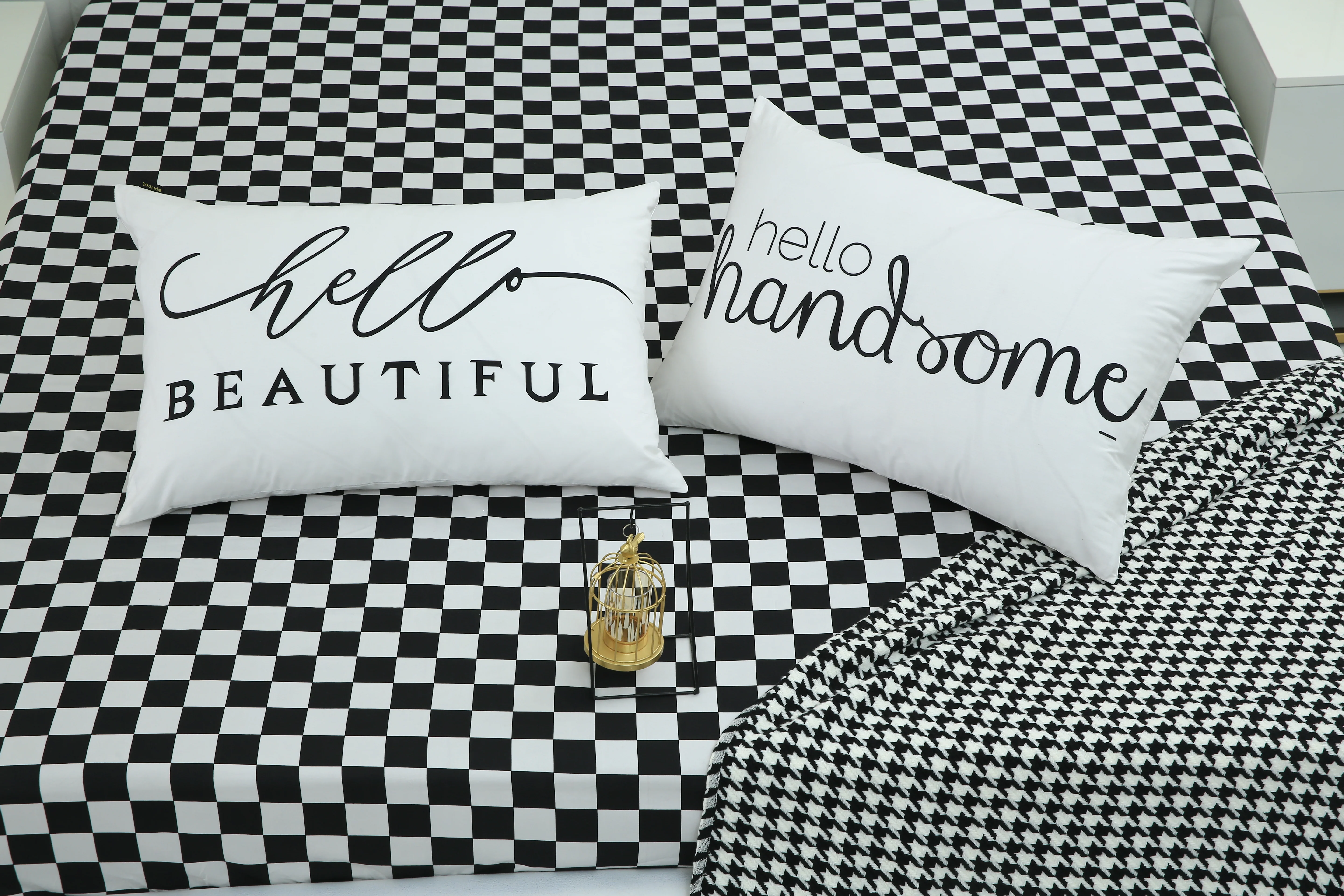 2 PCs Digital Printed Couple Pillow-Beautiful/Handsome - Image 4
