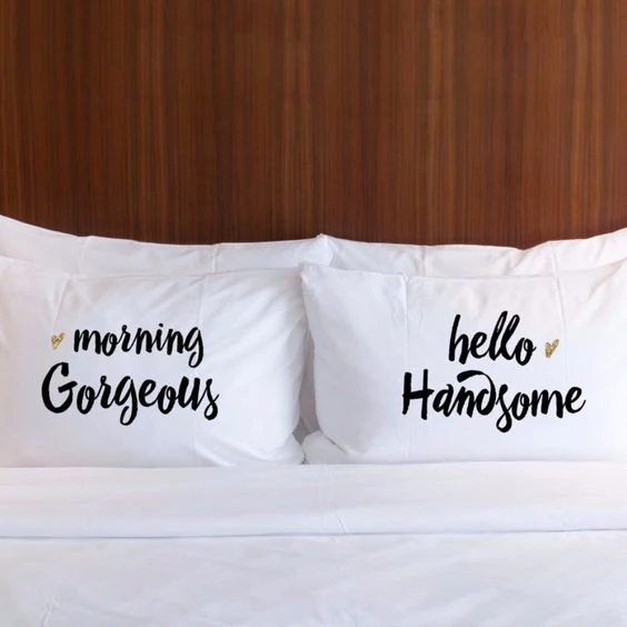 2 PCs Digital Printed Couple Pillow-Gorgeous/Handsome