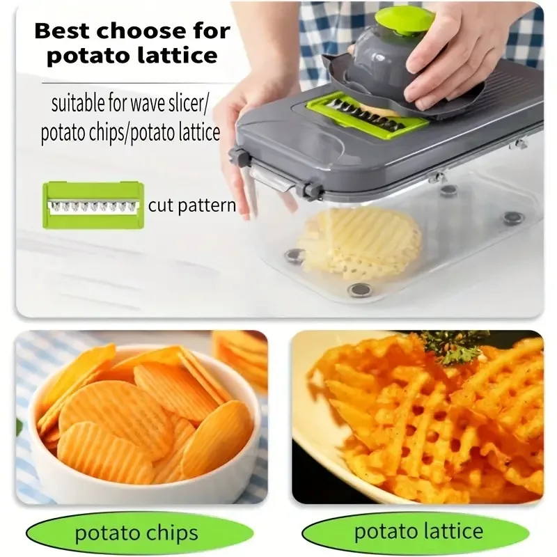 22PCs Multi-functional Food Chopper with Large Container-SA2411-47 - Image 10