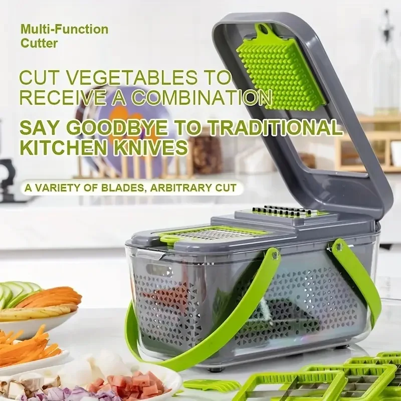 22PCs Multi-functional Food Chopper with Large Container-SA2411-47 - Image 12