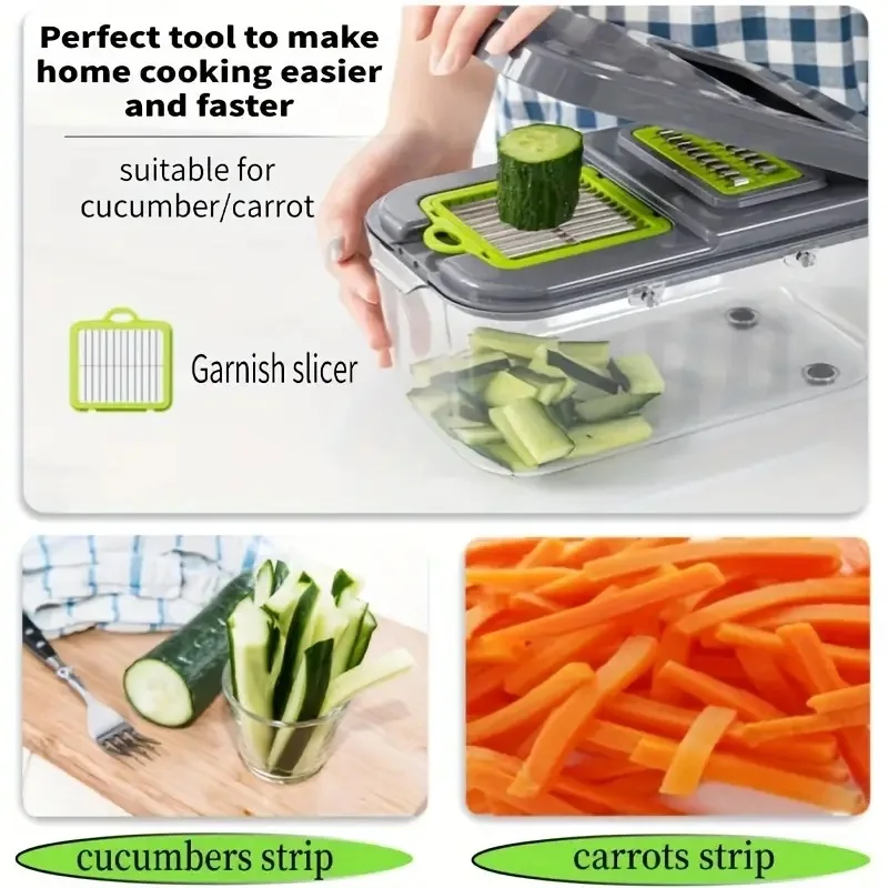 22PCs Multi-functional Food Chopper with Large Container-SA2411-47 - Image 16