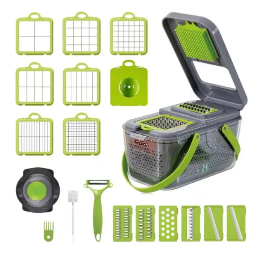 22PCs Multi-functional Food Chopper with Large Container-SA2411-47 - Image 2