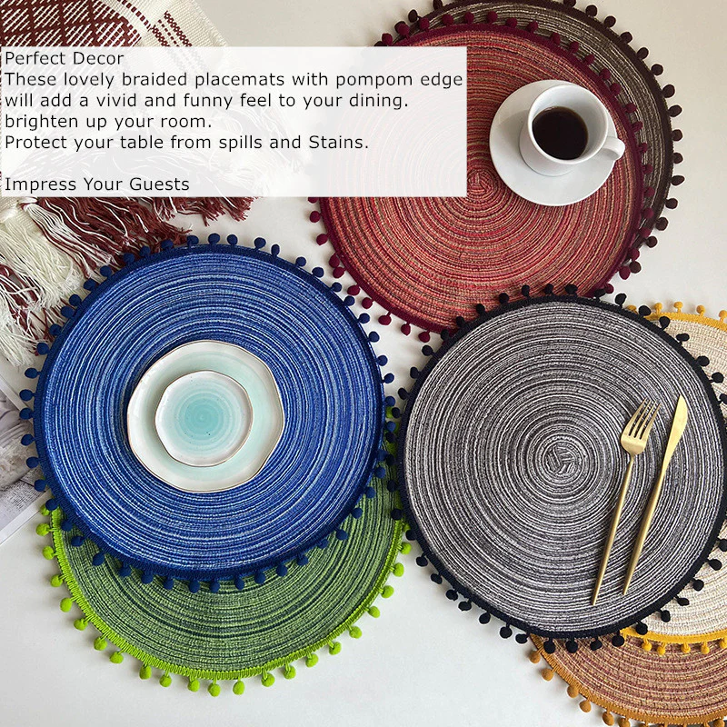 2pc Table Placemat Nordic Style Beads(SA2405-264) - Image 3