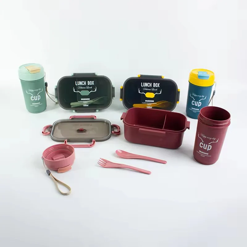 2PCS Lunch Box Set-(5897)Mate Pink - Image 3