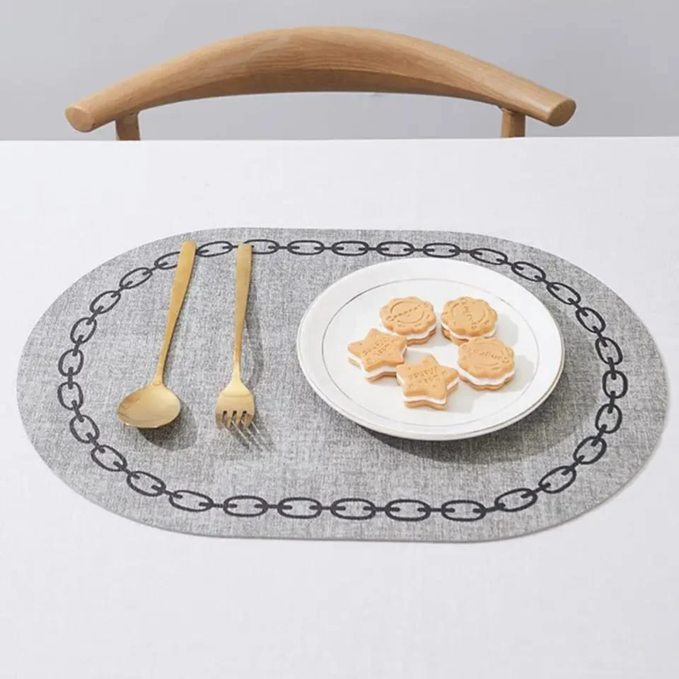 2PCs Oval Shape Leather Placemats(SA2405-258) - Image 8