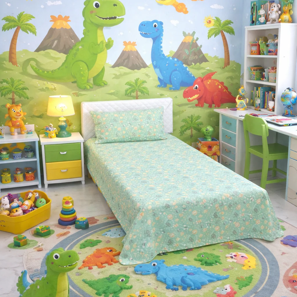 2Pcs Single Bed Sheet-Mini Elephant