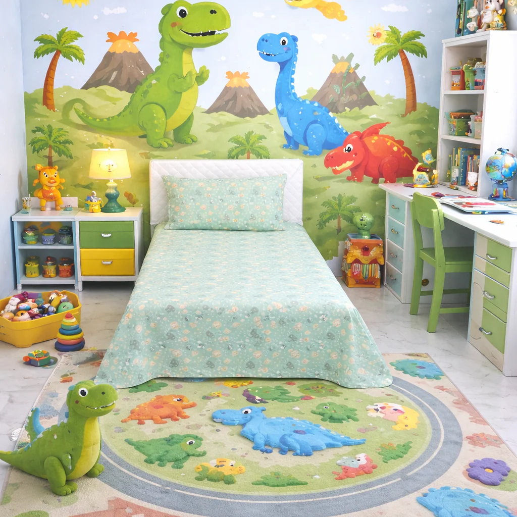 2Pcs Single Bed Sheet-Mini Elephant - Image 2