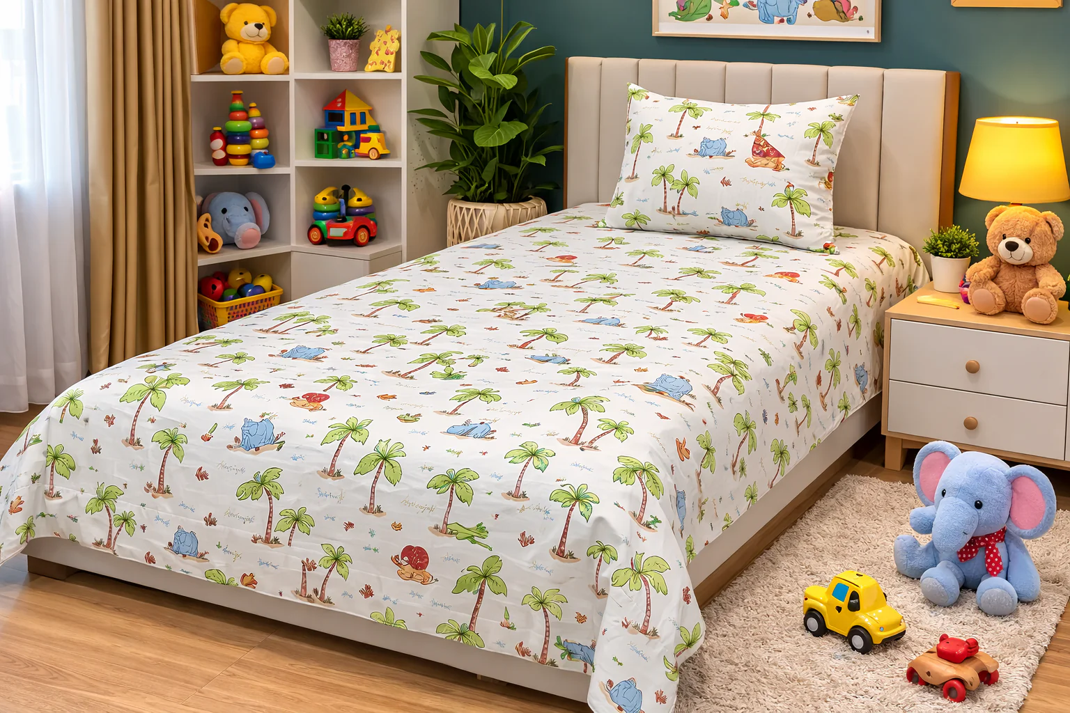 2Pcs Single Bed Sheet-SB185 - Image 2