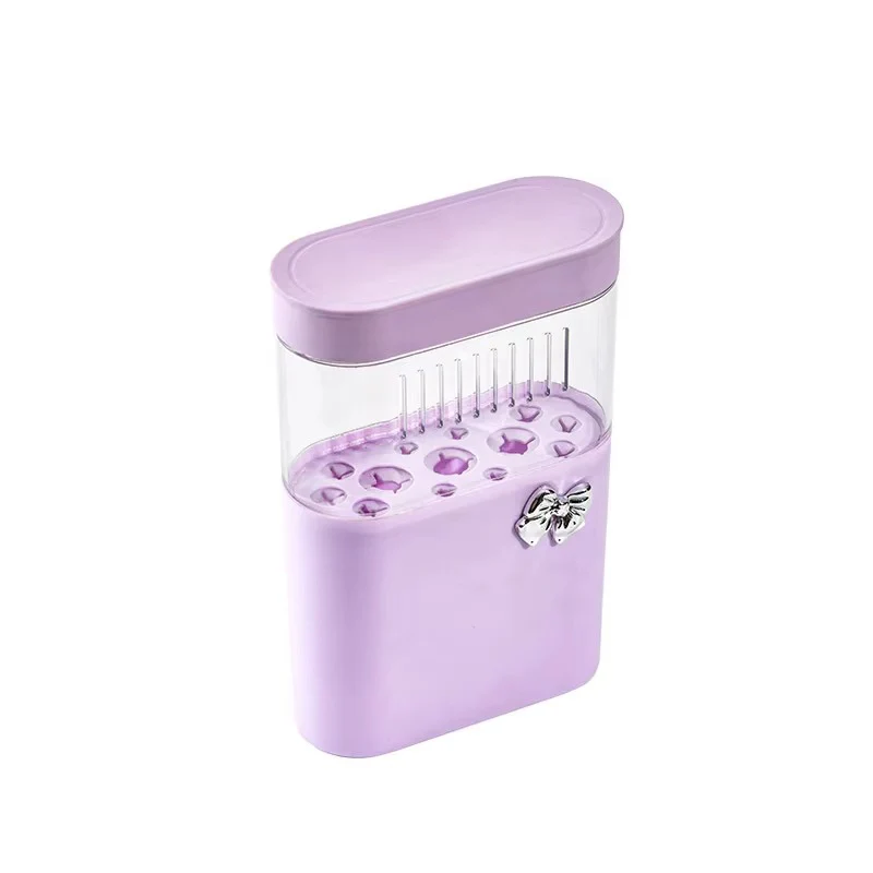3 in 1 Makeup Brush Cleaning Box-Lilac - Image 11