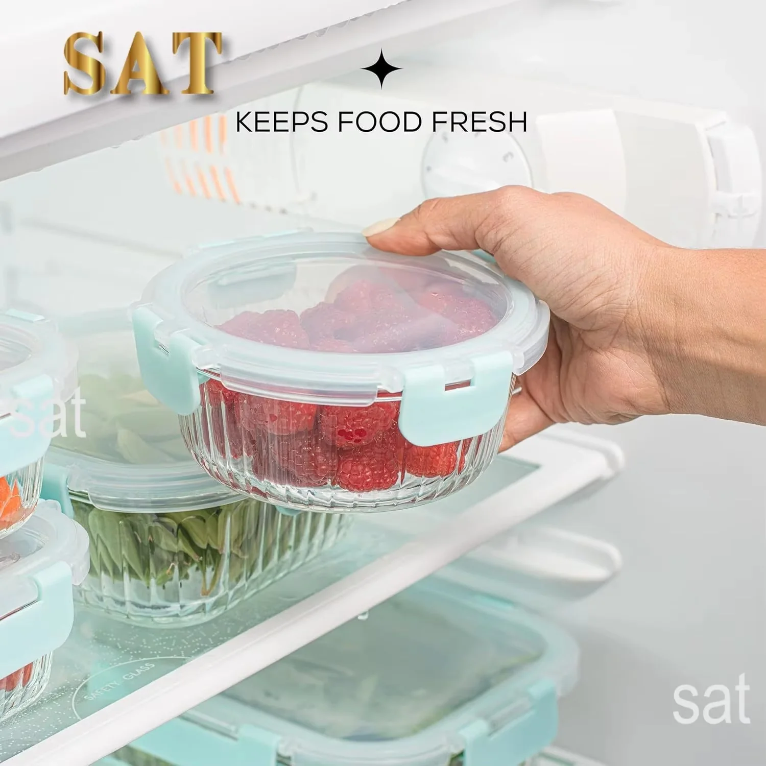 3 Pack Round Food Storage Containers With Lid-SA2408-291 - Image 5
