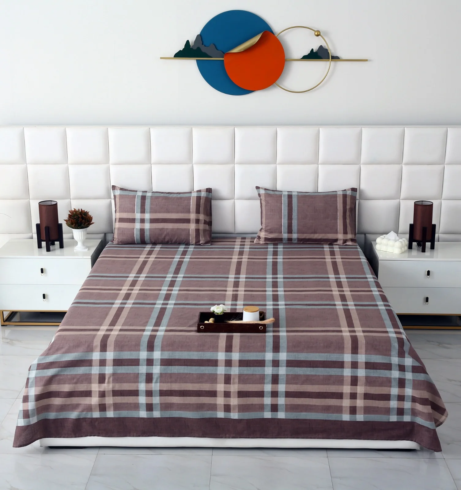 3 PCs Double Bed Sheet-DB-237 - Image 2