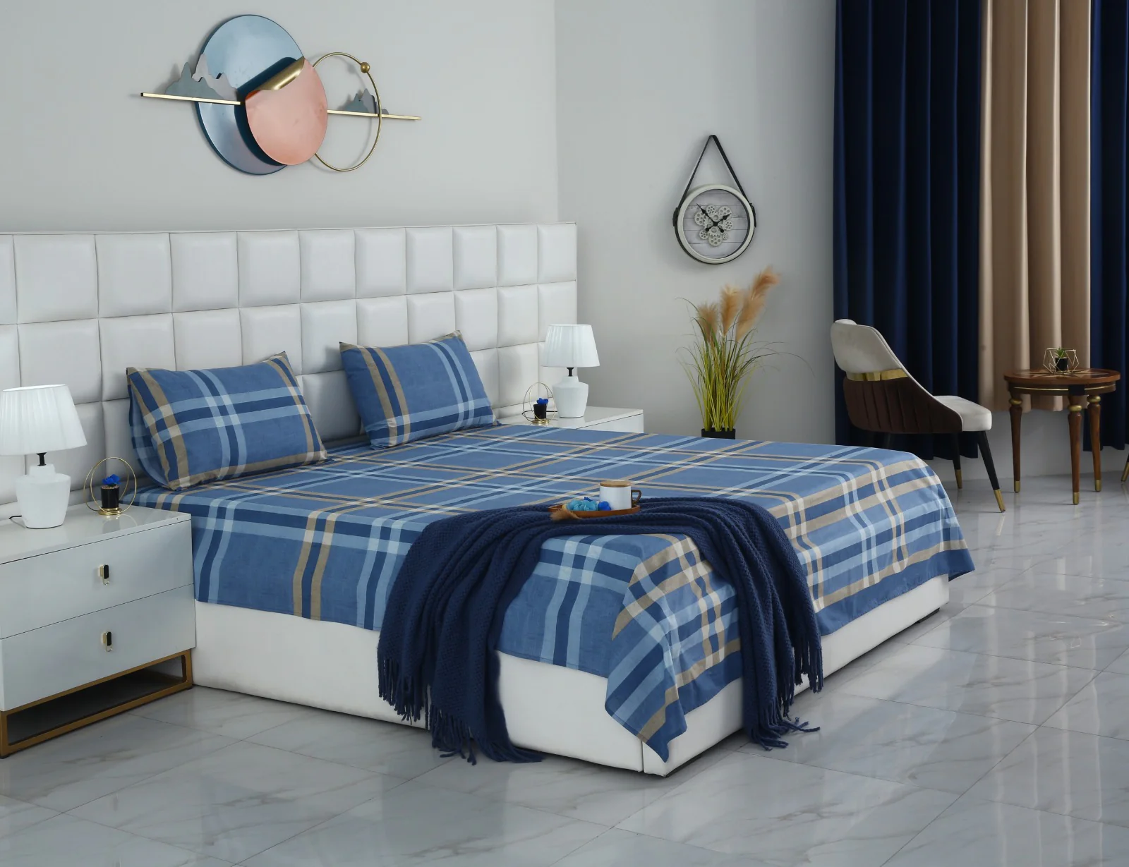 3 PCs Double Bed Sheet-DB-239