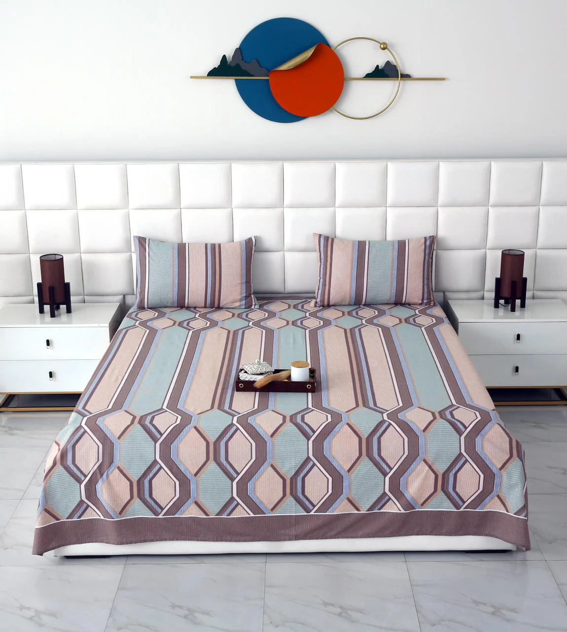 3 PCs Double Bed Sheet-DB-240 - Image 2