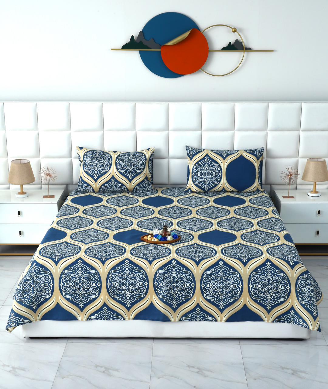 3 PCs Double Bed Sheet-DB254 - Image 2