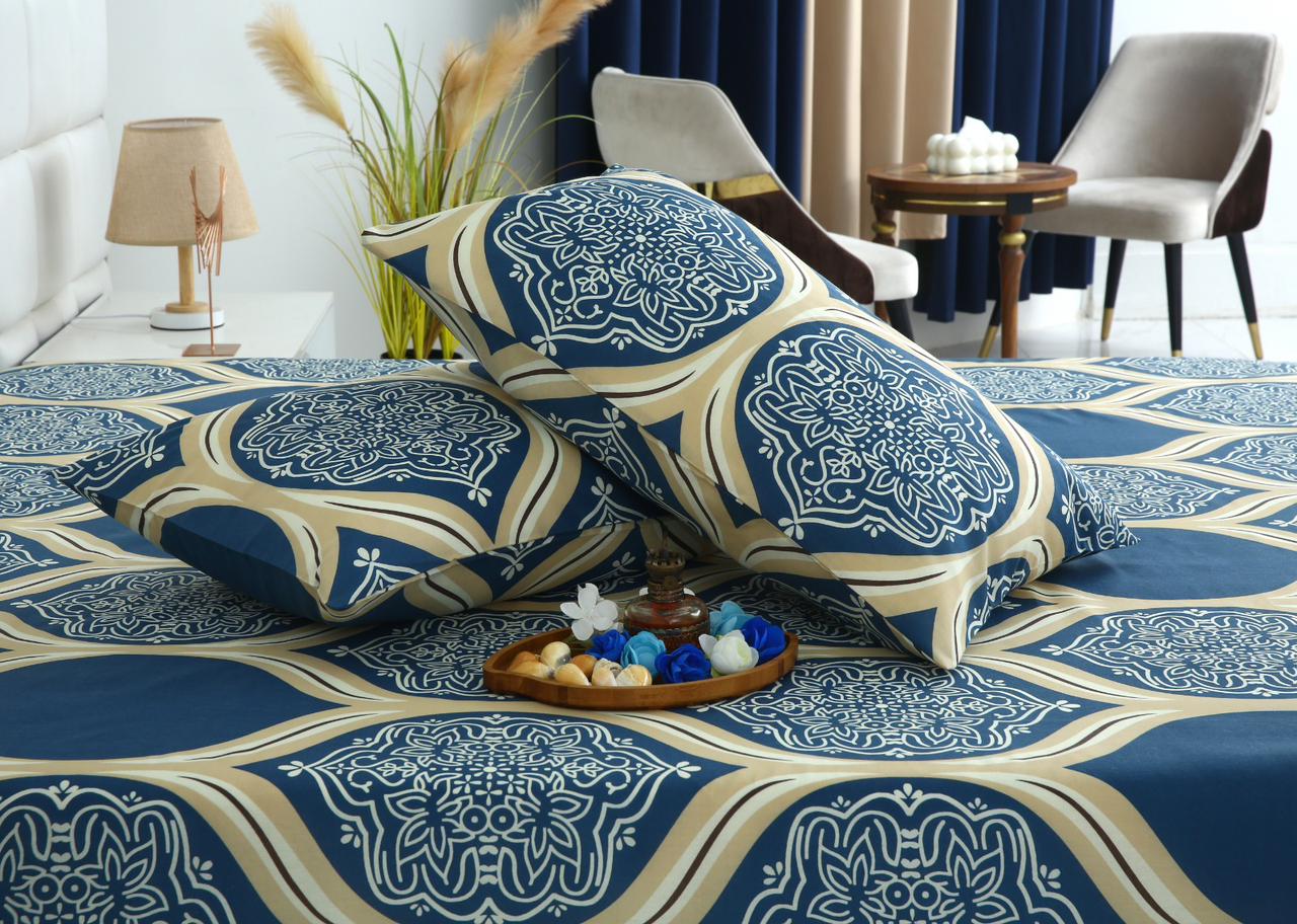 3 PCs Double Bed Sheet-DB254 - Image 5