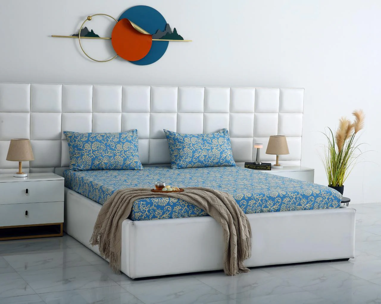 3 PCs Double Bed Sheet-DB256