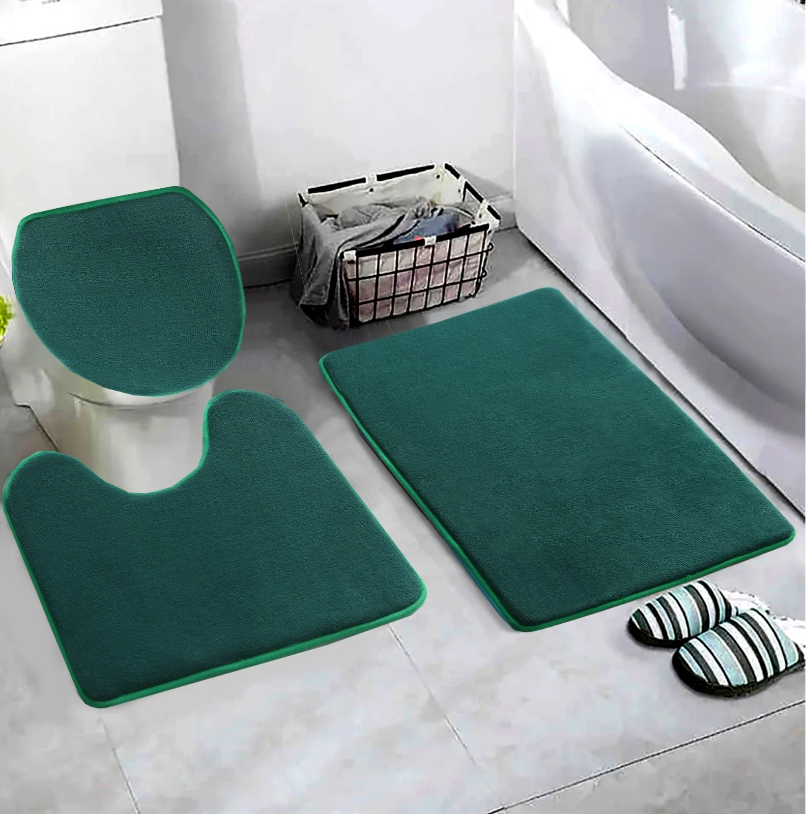 3 PCs Non Skid Suction Mat-SA2408-322(Green)