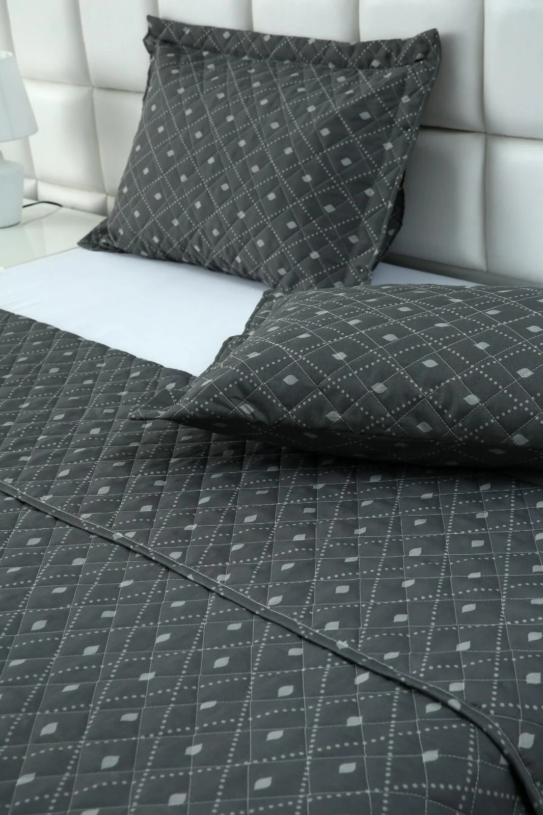3 PCs Printed Bed Spread Set-Onyx Geometric - Image 6