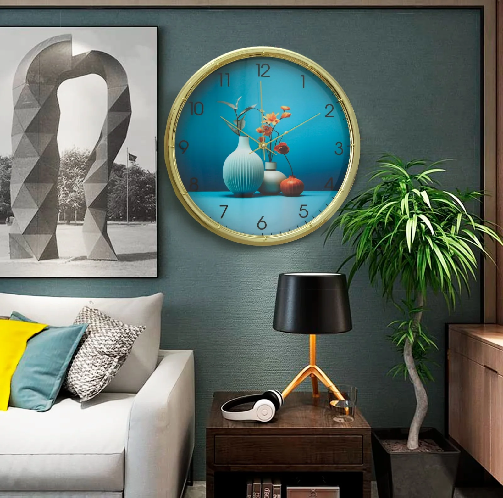 30 Cm Wall Clock SA2311-18-Multi Vases