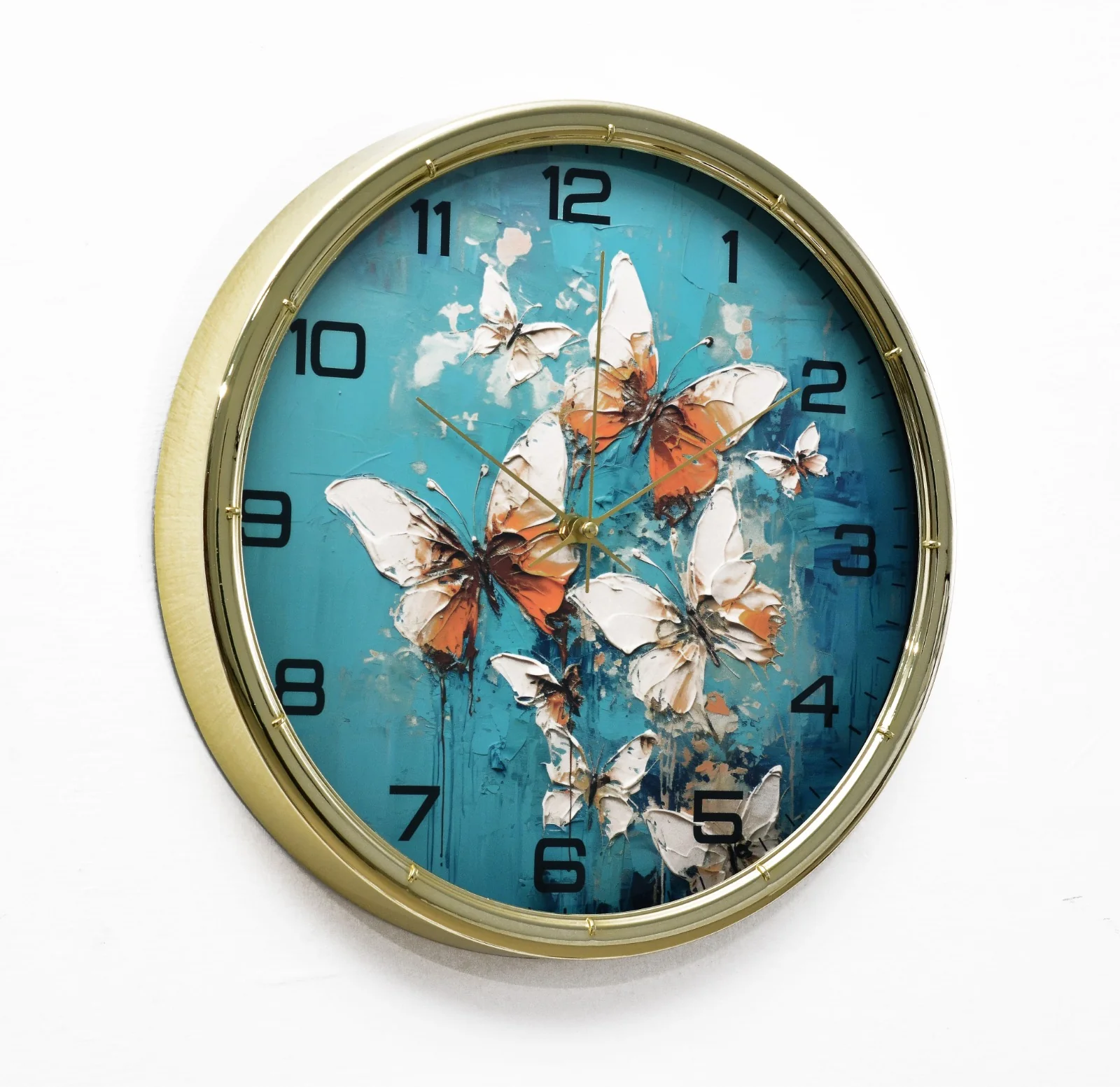 35 Cm Wall Clock-Multi Butterflies - Image 2