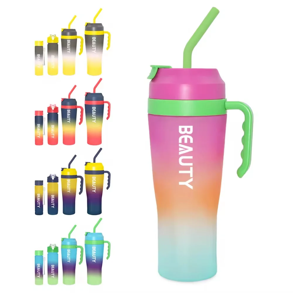 4 in 1 Water Bottle Set BPA Free-Black - Image 3