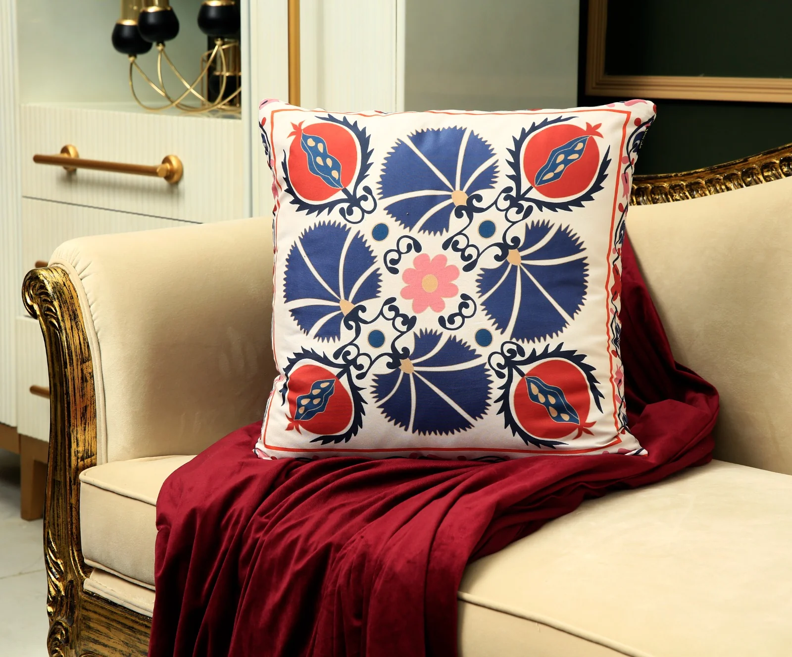 4 PCs Digital Printed Cotton Cushions-Ethnic - Image 7