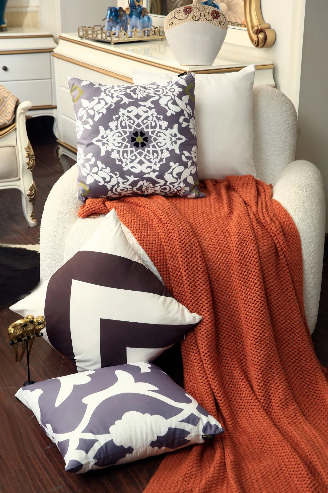 4 PCs Digital Printed Cotton Cushions-Moroccan Style - Image 3