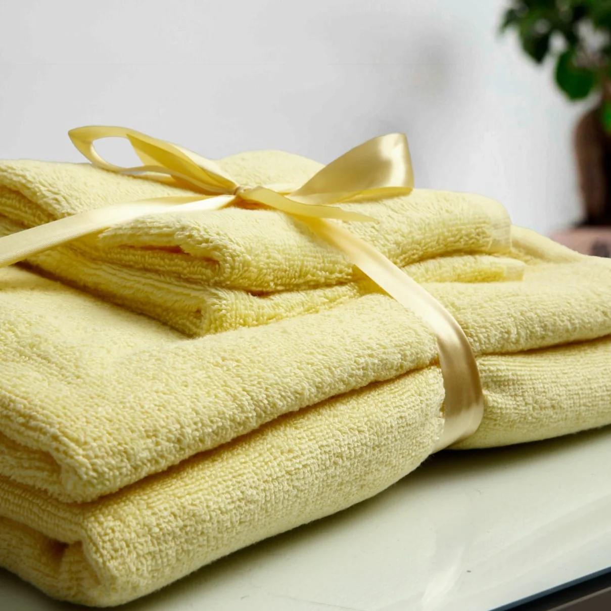 4 PCs Towel Pack- Yellow - Image 2