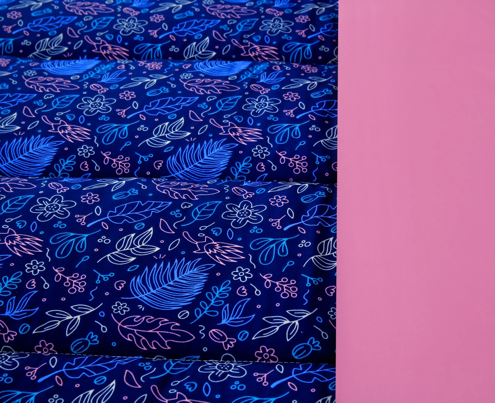 5 PCs Single Razai Set-Blue Lilly - Image 6