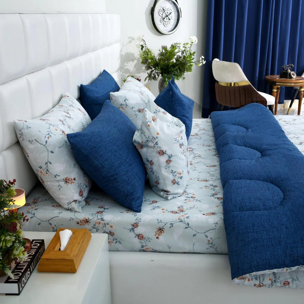 5 PCs Single Razai Set-Bluebells