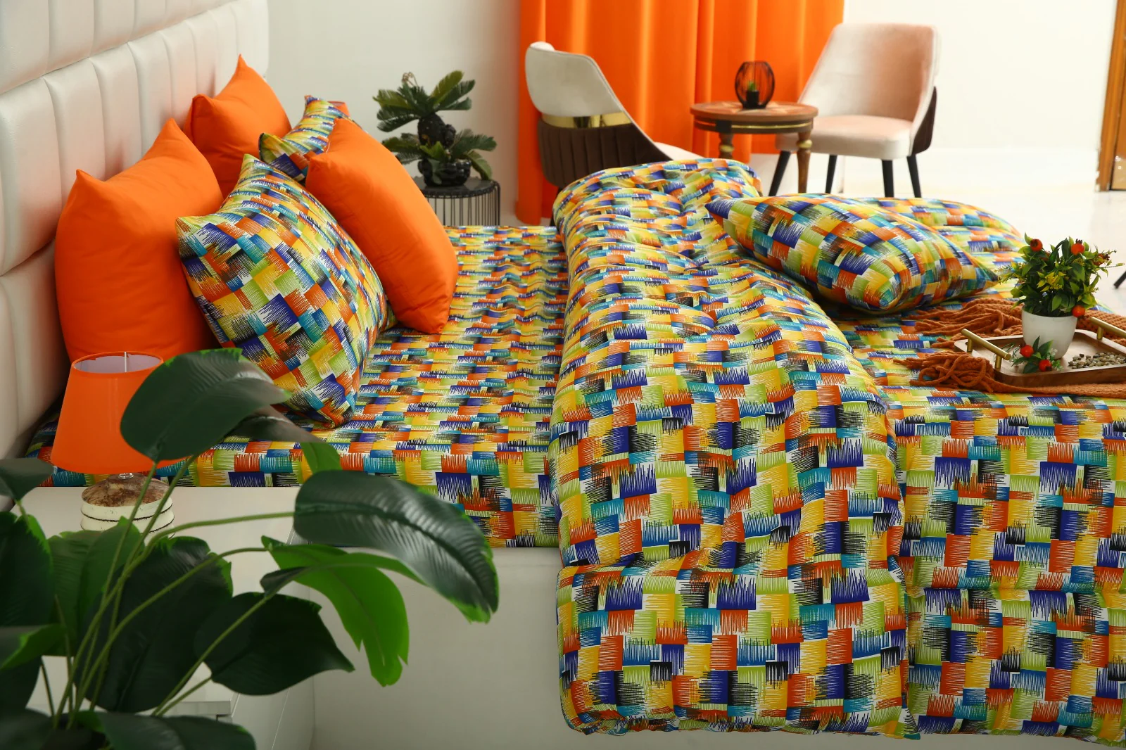 5 PCs Single Razai Set-Coral Rush - Image 4