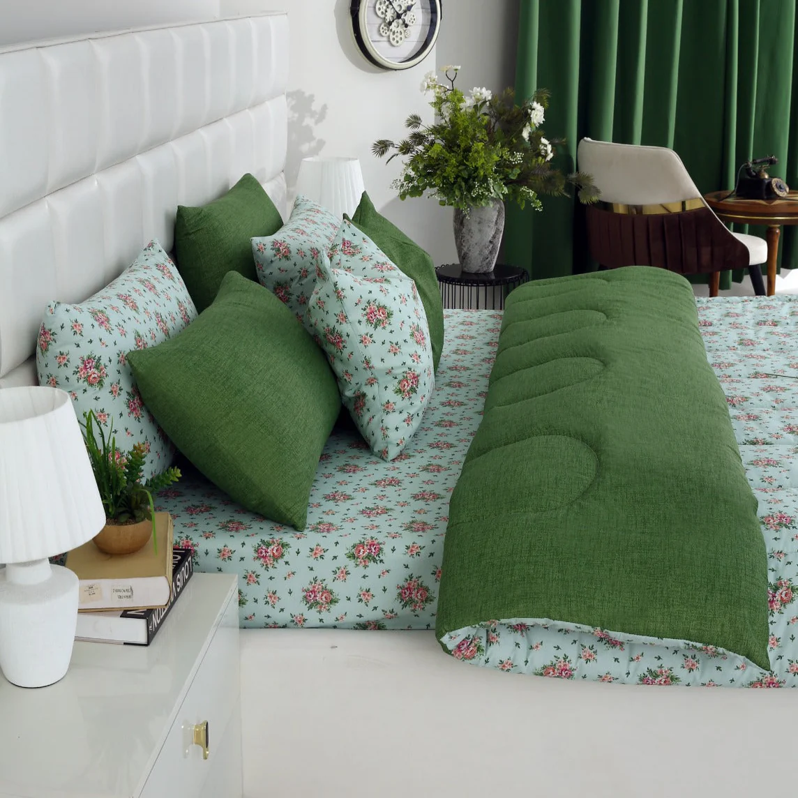 5 PCs Single Razai  Set-Verdant