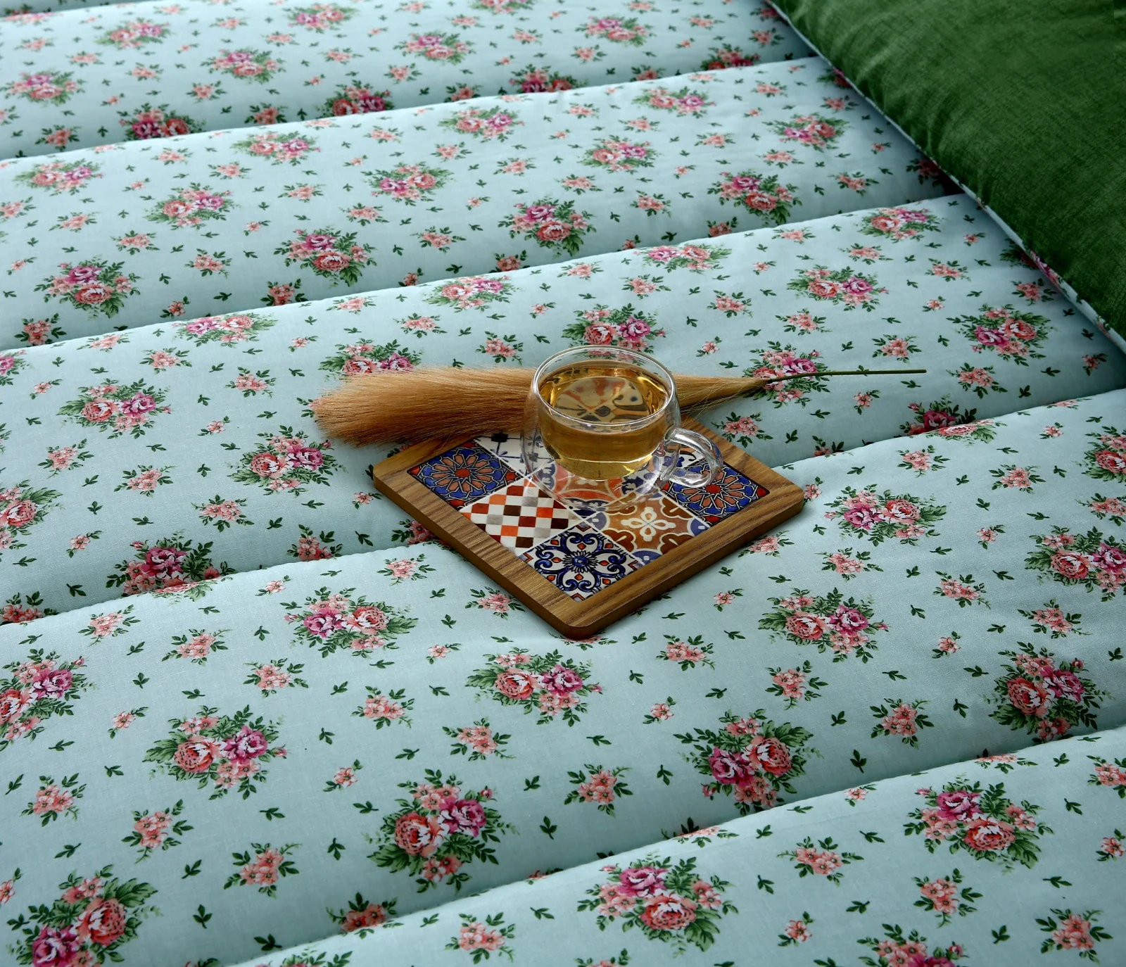 5 PCs Single Razai  Set-Verdant - Image 5