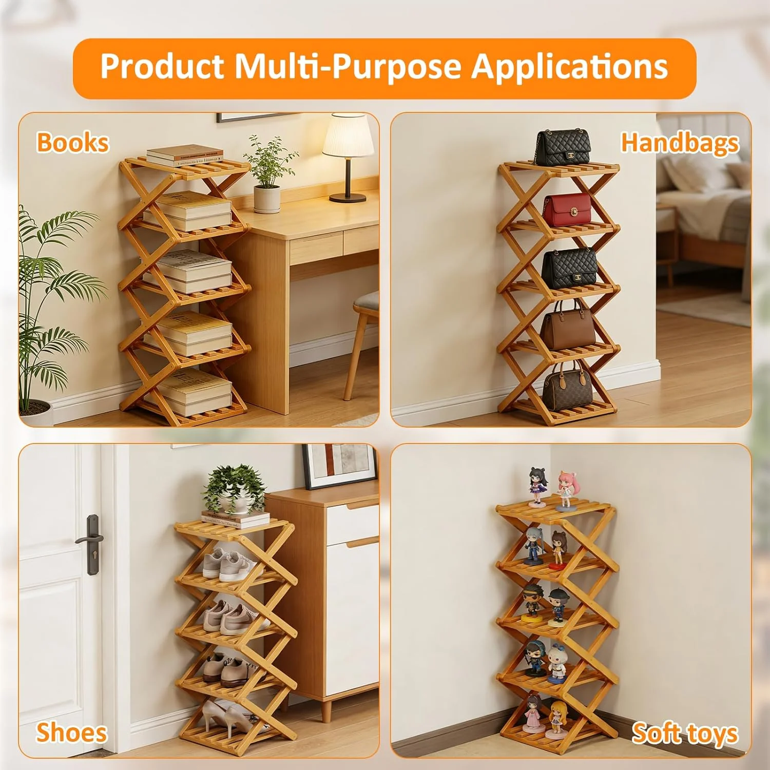 5 Tier Bamboo Shoe Rack (SA2510-052) - Image 2
