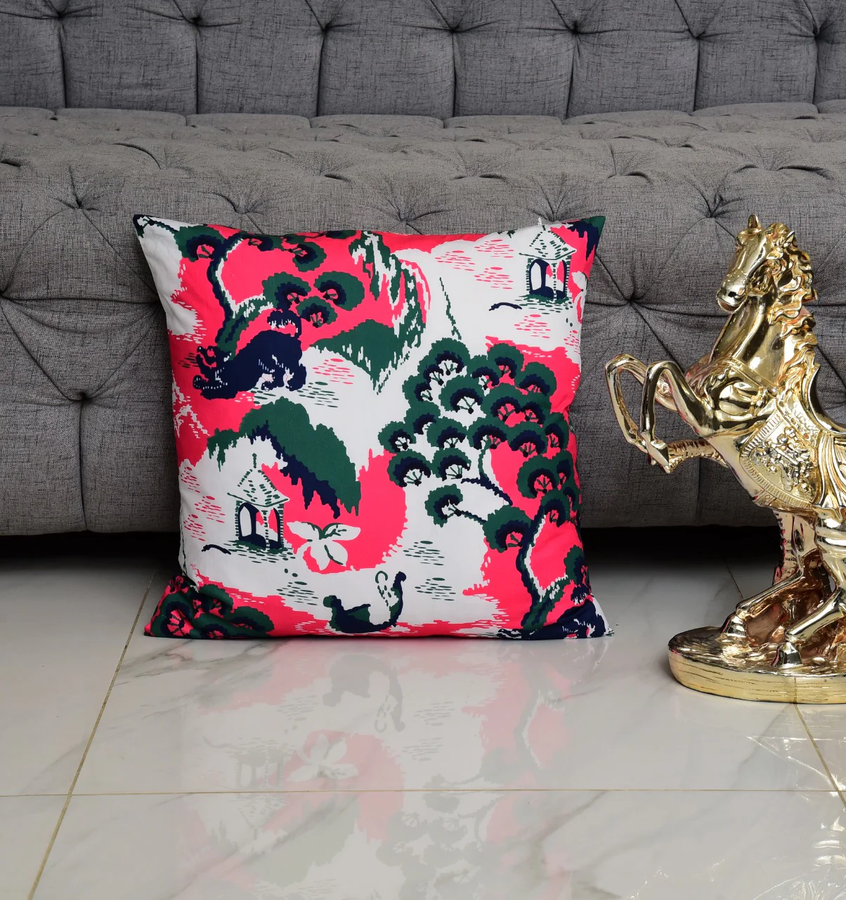6 PCs Digital Printed Cotton Cushions- Heritage - Image 2