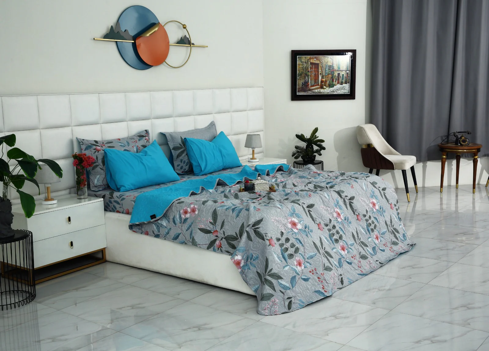 6 PCs Printed Bed Spread Set-Petunia - Image 5