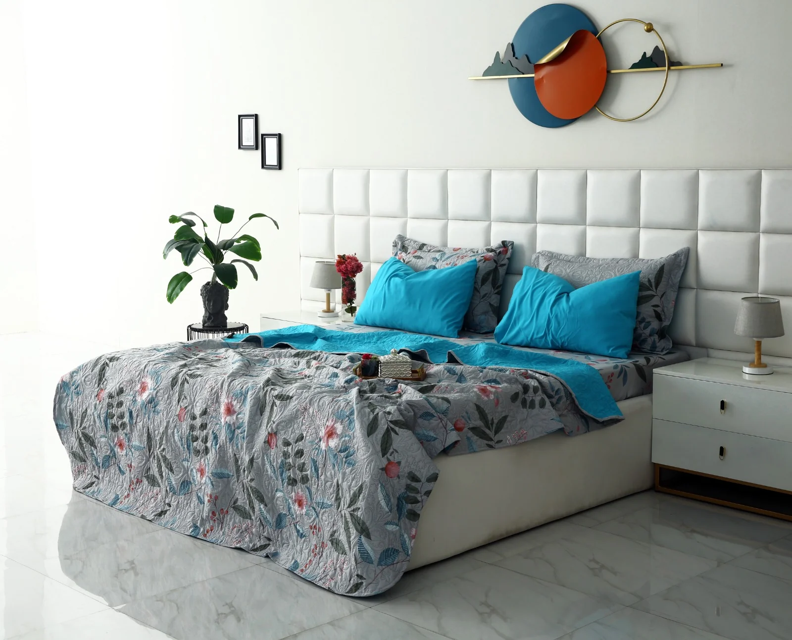 6 PCs Printed Bed Spread Set-Petunia - Image 6