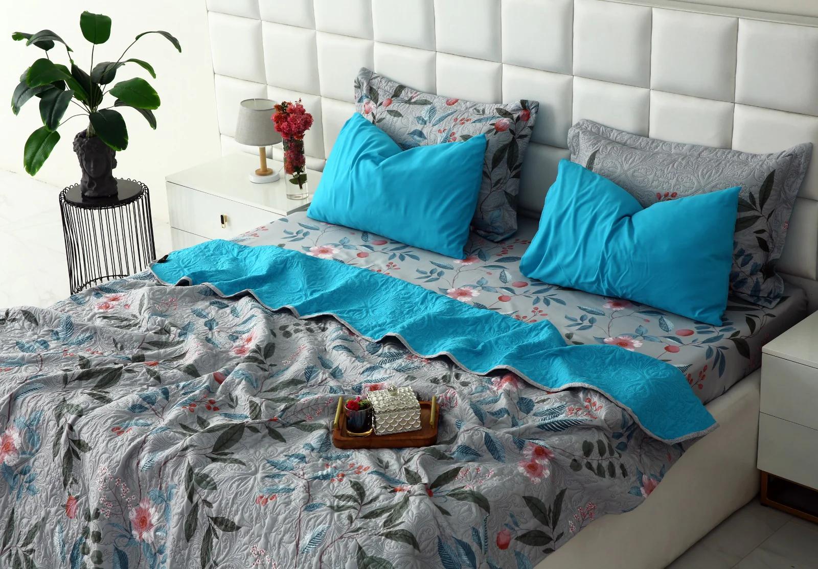 6 PCs Printed Bed Spread Set-Petunia - Image 8