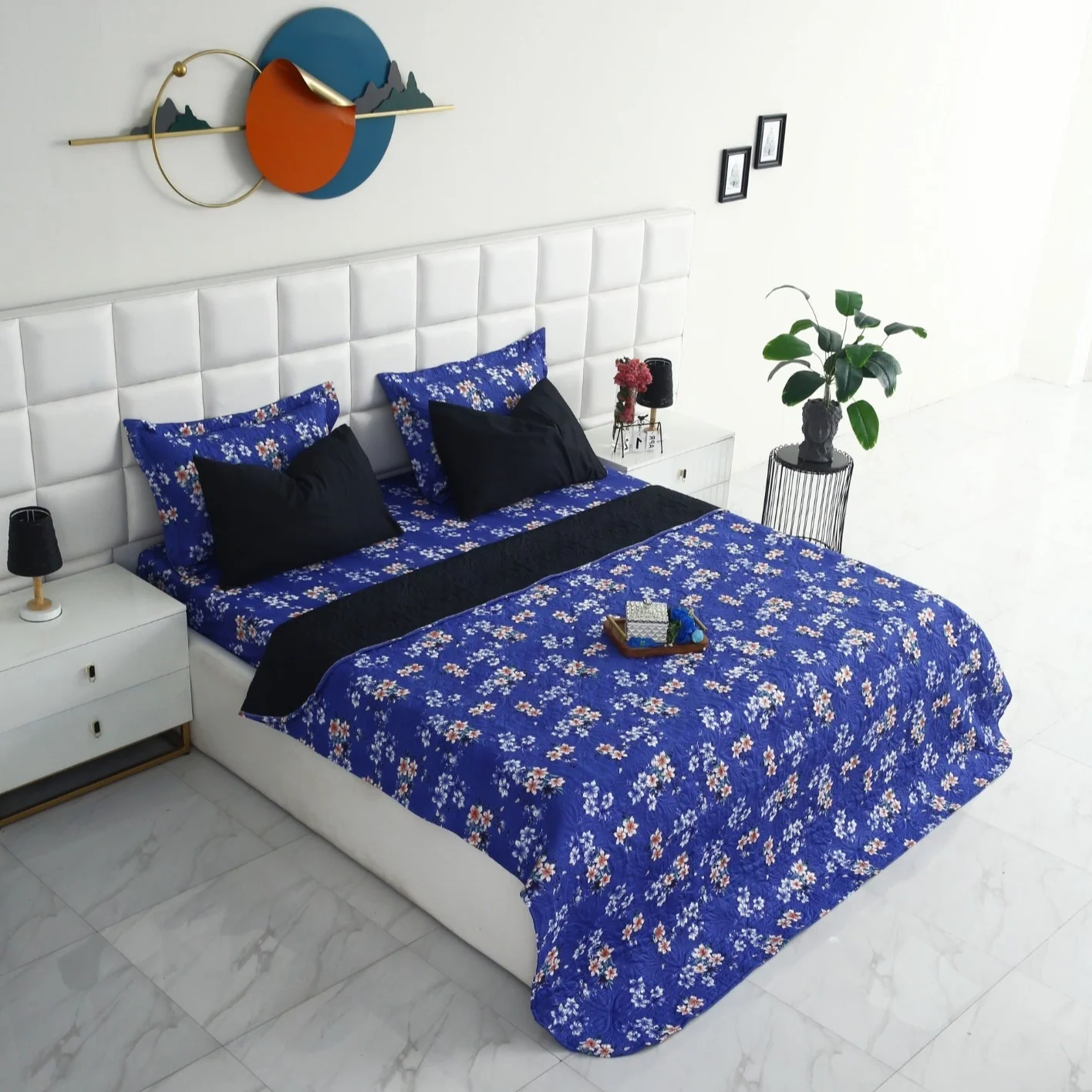 6 PCs Printed Bed Spread Set-Phlox