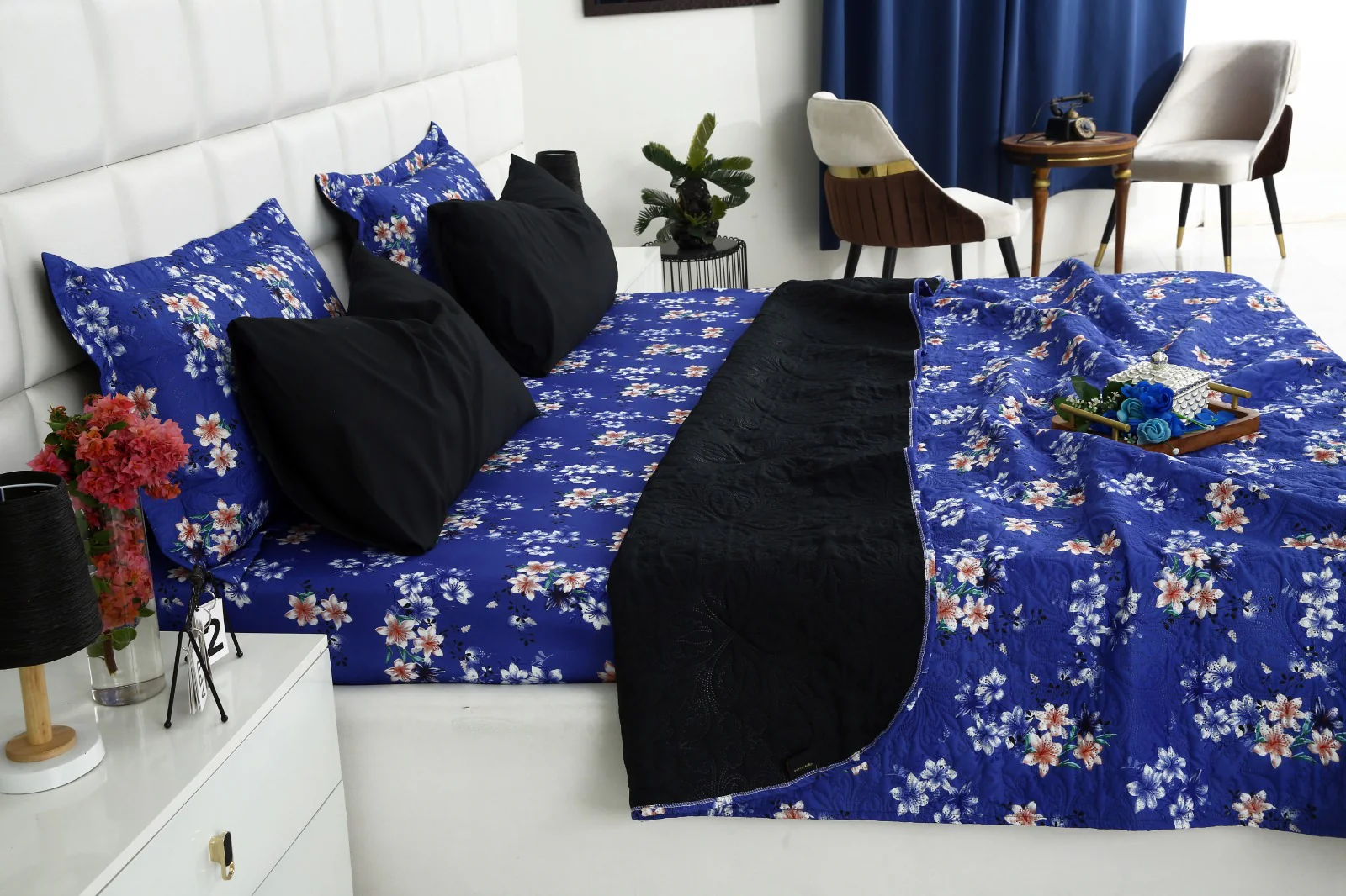 6 PCs Printed Bed Spread Set-Phlox - Image 12