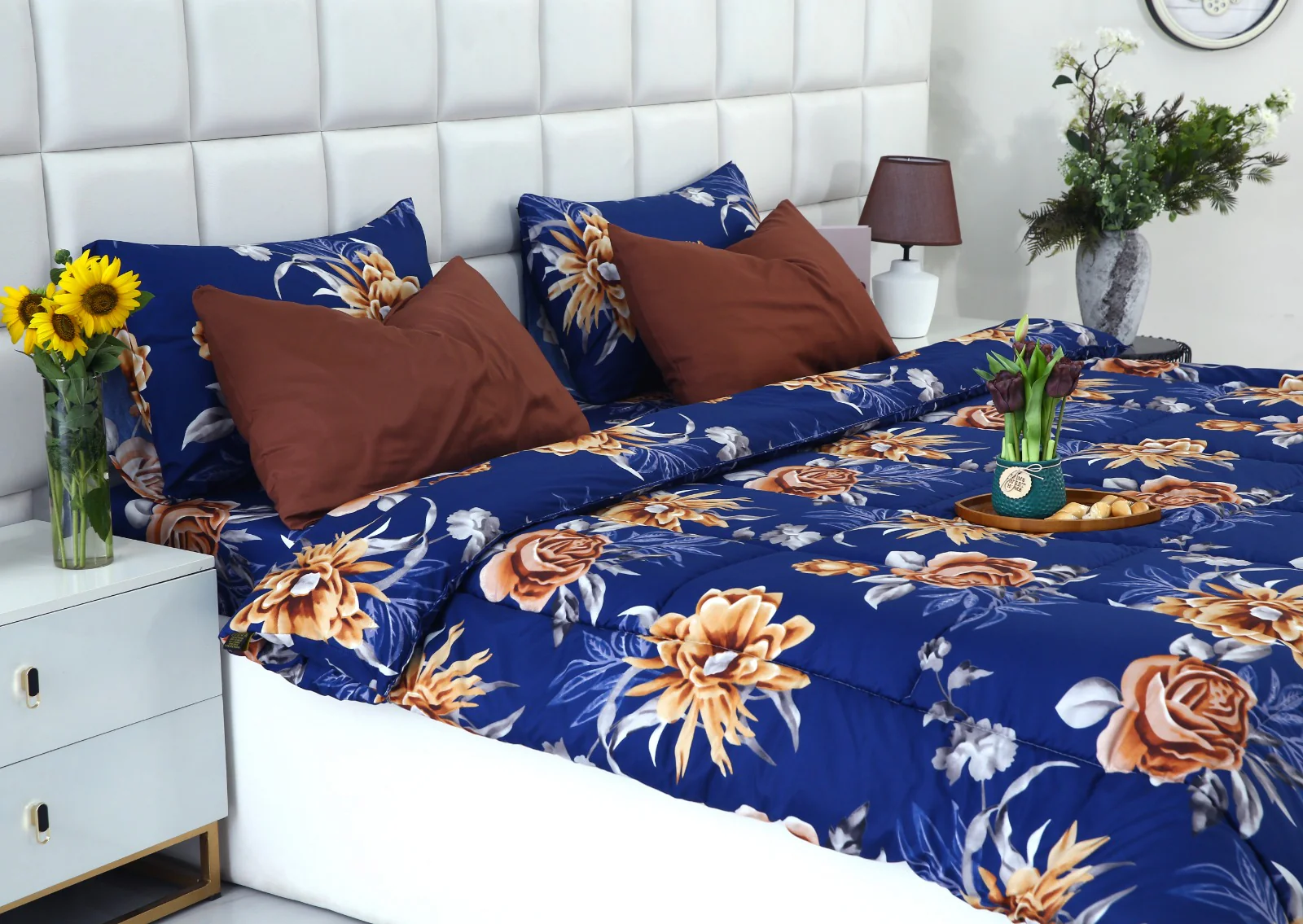 6 PCs Summer Comforter Set-Ethnic Flowers - Image 12