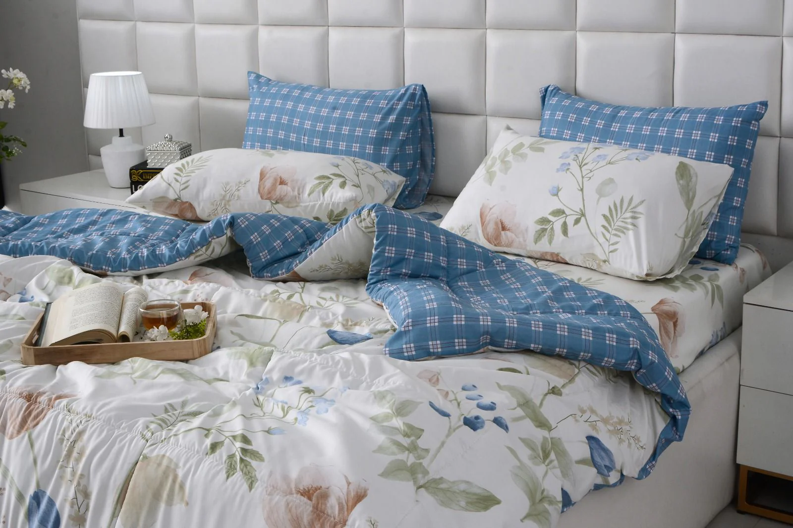 6 PCs Summer Comforter Set-Water Lily - Image 12
