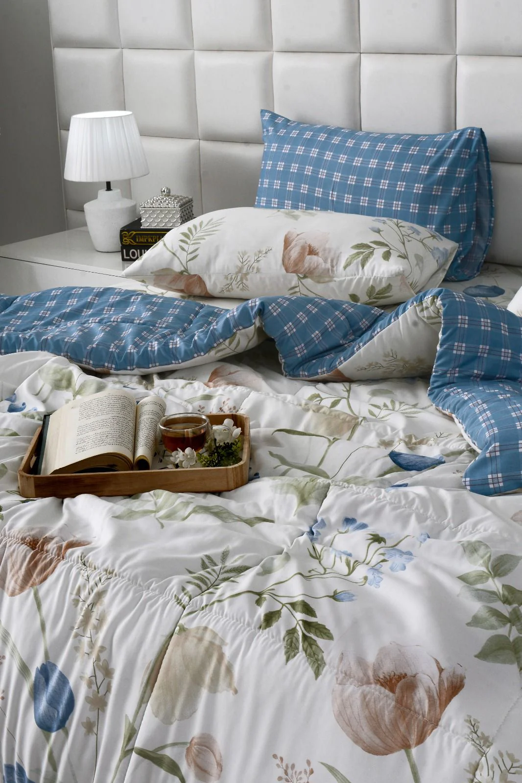6 PCs Summer Comforter Set-Water Lily - Image 5