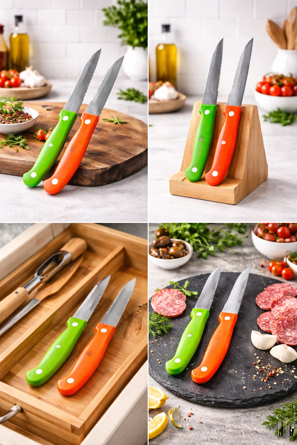 6Pcs Knife Set with Steel Blades-(SA2412-04) - Image 2